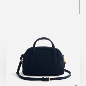 Madewell Medium Crossbody Bag in Suede in Midnight